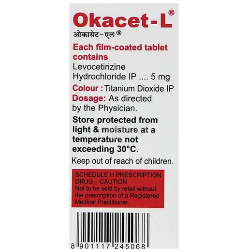 okacet l tablet 10's